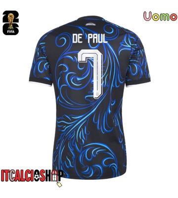 Argentina Rodrigo De Paul #7 Seconda Maglia Mondiali 2026 Manica Corta